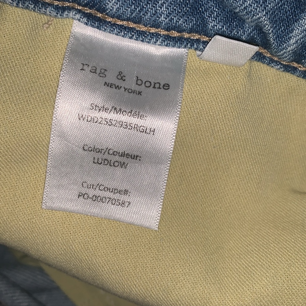 rag & bone Logan Distressed Mid Rise Wide
Leg Jeans Color: Ludlow size 30&31 - Picture 7 of 13